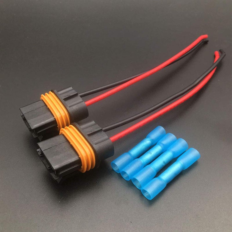 LIZAPUS 2PCS Fan Cooling Connector Pigtail Wiring Harness Compatible with Ford Chevrolet Corvette Camaro TPI LT1 LS1 LS6 - Image 2